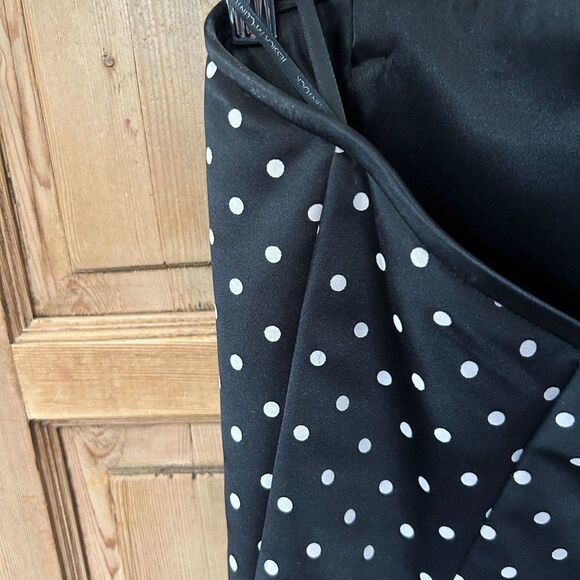 Jessica McClintock for Gunne Sax 9 / 10 Black Polka Dot Dress Strapless - Picture 11 of 13